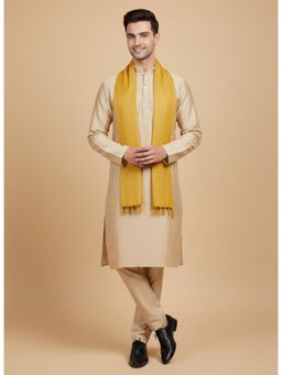 MUFFLY - Mustard Men Checkered Cotton Dupatta