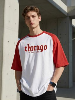 LEOTUDE - White Men's Oversized Cotton Blend T-Shirt