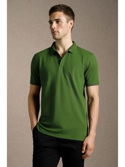 Louis Philippe - Men'S Green Textured Polo T-Shirt