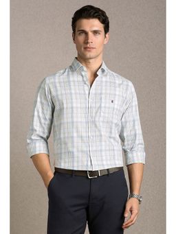 Louis Philippe - Men'S Light Blue Slim Fit Check Full Sleeves Casual Shirt