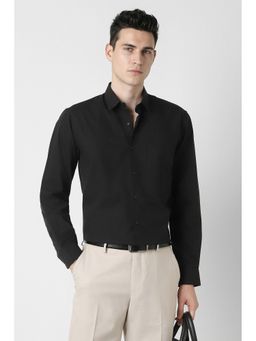 Peter England - Men's Black Regular Fit Shirt