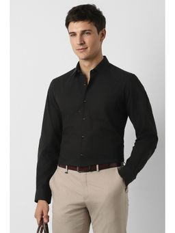 Peter England - Men's Black Slim Fit Shirt