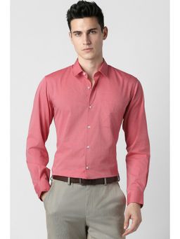 Peter England - Men's Pink Slim Fit Shirt