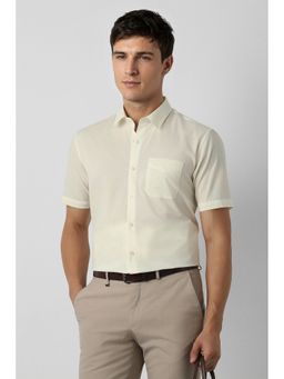Peter England - Men's Beige Regular Fit Shirt