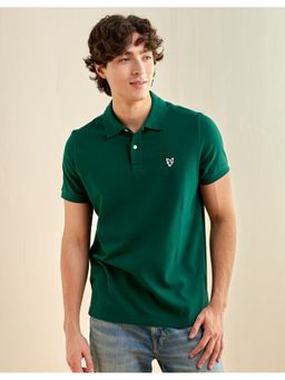 American Eagle - Green Slim Fit Flex Pique Polo T-Shirt
