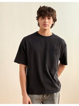 American Eagle - Black Relaxed Logo Solid T-Shirt