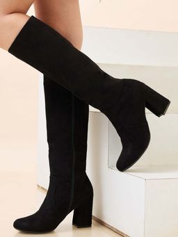 ROCIA - Black Women Knee Length Casual Boots