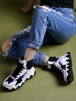 Shoetopia - White Smart Casual Sneakers for Women