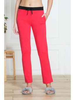 Van Heusen Woman Lingerie and Athleisure - Van Heusen Women Drawstring Waistband & Reflective Trim Lounge Pants - Geranium