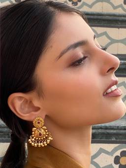 AVSA JEWELS - Antique Gold Finish Earrings