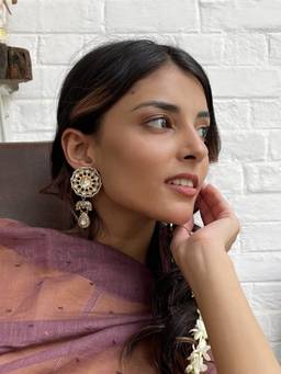 AVSA JEWELS - Aarfa 18kt Gold Plating Moissanite Polki Earrings