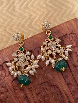AVSA JEWELS - Multi-Color Lamia Polki Earrings
