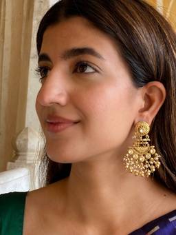 AVSA JEWELS - Hiba Antique Gold Finish Earrings