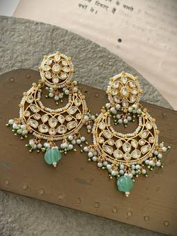 AVSA JEWELS - 18kt gold plated Chaandbaali Earrings