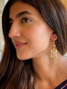 AVSA JEWELS - Multi Colour Kajori Polki Dangler Earrings