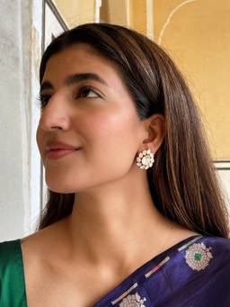 AVSA JEWELS - Gold Anaya Polki Stud Earrings