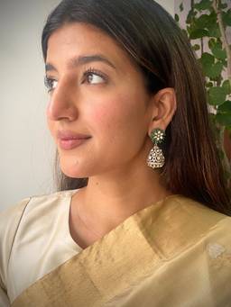 AVSA JEWELS - Multi-Color Sayali Emerald Polki Earrings