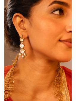 AVSA JEWELS - Clear Nimai Polki Dangler Earrings