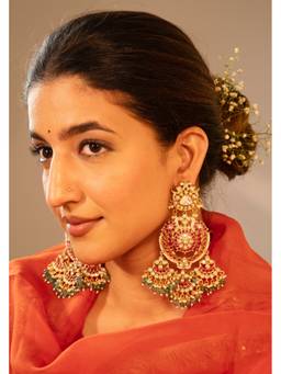 AVSA JEWELS - Pink Sitara Chaandbaali Earrings