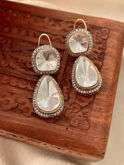 AVSA JEWELS - Gold Saher Polki Studs Earrings