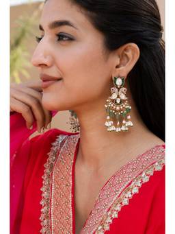 AVSA JEWELS - Green Birds of Paradise Earrings