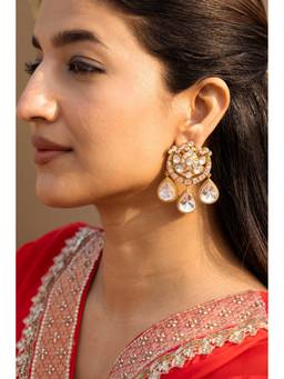 AVSA JEWELS - White Rambagh Polki Earrings