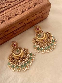 AVSA JEWELS - Red Yamini Antique Earrings