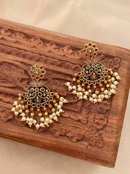 AVSA JEWELS - Multi Colour Antique Pearl Earrings