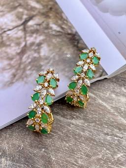 AVSA JEWELS - Heer Zircon Green Earrings
