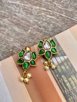 AVSA JEWELS - Green Pihu Bugadi Ear Cuffs