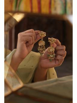AVSA JEWELS - Gold Divya Kundan Earrings