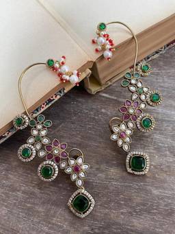 AVSA JEWELS - Multi-Color Rama Polki Ear Cuffs