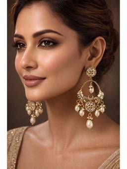 AVSA JEWELS - Off White Tarini ChaandBaali Earrings