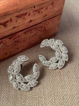 AVSA JEWELS - Silver Devangi Zircon Earrings
