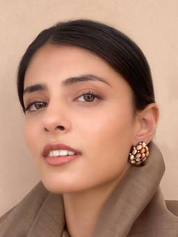 AVSA JEWELS - Multicolour Syrah Victorian Stud Earrings