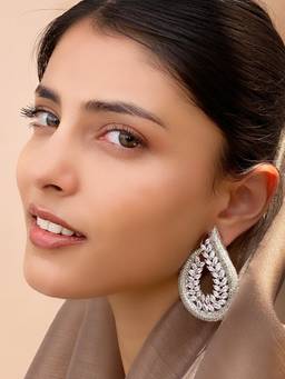 AVSA JEWELS - White Leena Zircon Earrings