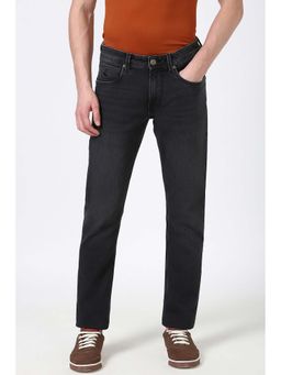 Peter England - Men Grey Light Wash Slim Tapered Jeans