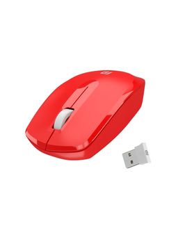 Portronics - Toad 25 Wireless Optical Mouse with 2.4GHz, USB Nano Dongle, 1200 DPI Resolution (Red)