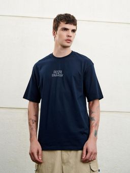 Bewakoof - Men's Blue House Of The Dragon Blood Graphic Printed Oversized T-shirt