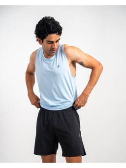 DCYPHR - Mens Open Sky Solid AUSM5X Mesh Singlet Tank