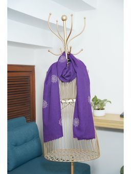 October - Purple Fine Wool Chandi Shawl