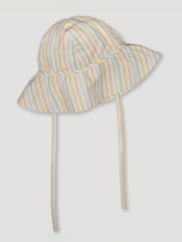 EARLY SUNDAY - Bonie Baby Sun Hat, Printed Canvas Cotton and Linen Summer Stripe