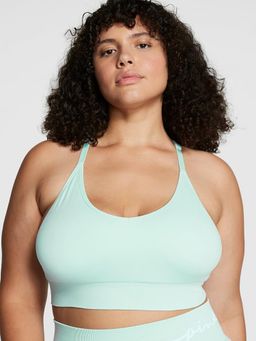 Victoria's Secret - Pink Seamless Racerback Sports Bra Blue