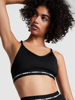 Victoria's Secret - Pink Ultimate Lightly Lined Sports Bra Black (XS)