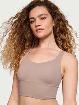 Victoria's Secret - New Style! Vs Elevate Cross-Back Mesh Sports Bra Taupe
