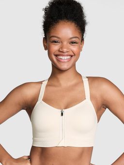 Victoria's Secret - Pink Seamless Air High-Impact Sports Bra Off White