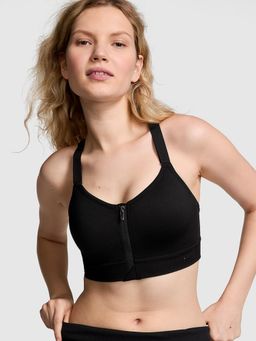Victoria's Secret - Pink Seamless Air High-Impact Sports Bra Black