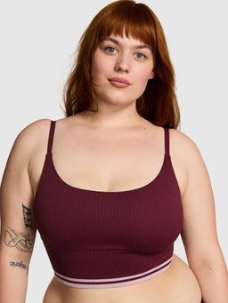Victoria's Secret - PINK Seamless Longline Sports Bra Maroon