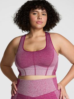 Victoria's Secret - PINK Seamless Marl Longline Sports Bra Purple