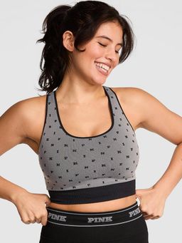 Victoria's Secret - PINK Seamless Reversible Sports Bra Grey